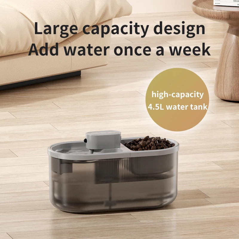 Nueva máquina inteligente para beber y alimentar a mascotas, dispensador de agua para perros recargable 2 en 1 de alto nivel de apariencia, automático - imagen 3
