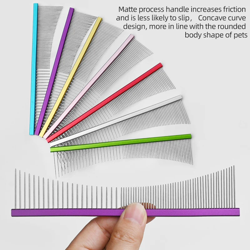 Peine de luna cóncavo para mascotas de calidad superior, pelo de recogida profunda, peine de arco de belleza esponjoso para profesores de mascotas, diseñado para adaptarse a curvas de mascotas - imagen 5