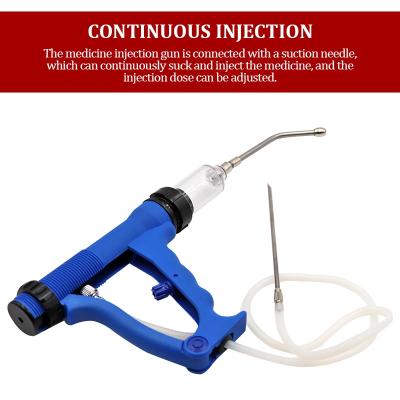 Jeringa medicinal de alimentación continua, dispositivo dosificador veterinario para animales, cerdo, pollo, ganado, ganado, 10/20/30/50ml, 1 Uds. - imagen 2