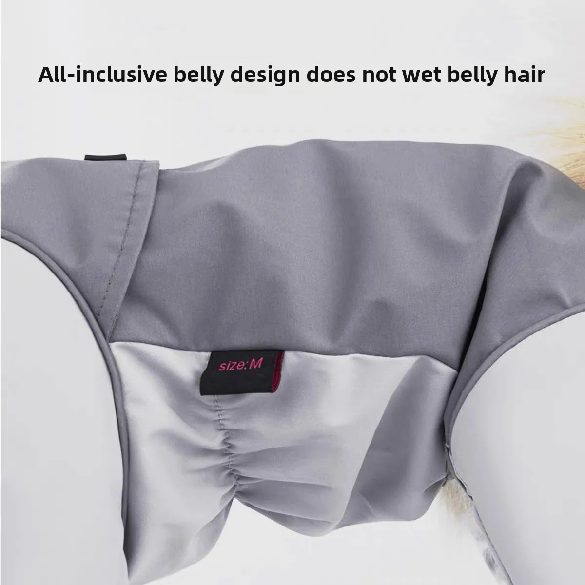 Chubasquero para perros de cuatro patas, cortavientos impermeable totalmente cubierto, impermeable especial para mascotas, protege la viga, cortavientos con cuerda de tracción - imagen 4