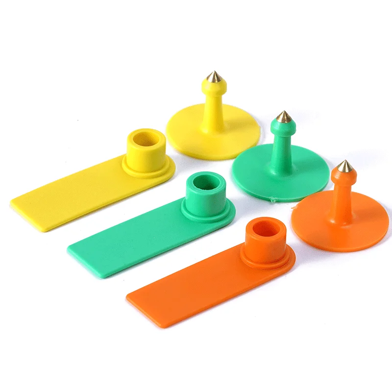 Etiquetas para las orejas de cabra y oveja sin número, pendientes con cabeza de cobre para escribir láser, etiqueta para la oreja de identificación de animales de granja, 100 Uds. - imagen 2