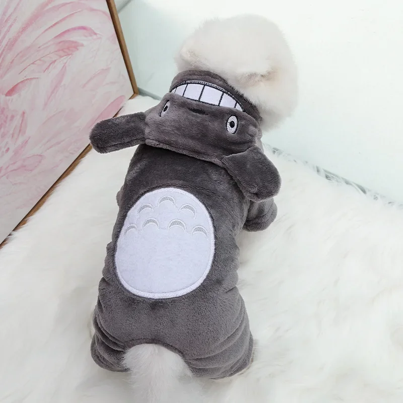 Ropa cálida de invierno para perros pequeños, abrigo de lana suave para cachorros y gatos, chaqueta, ropa para Chihuahua Pug, disfraces divertidos para mascotas, monos - imagen 5