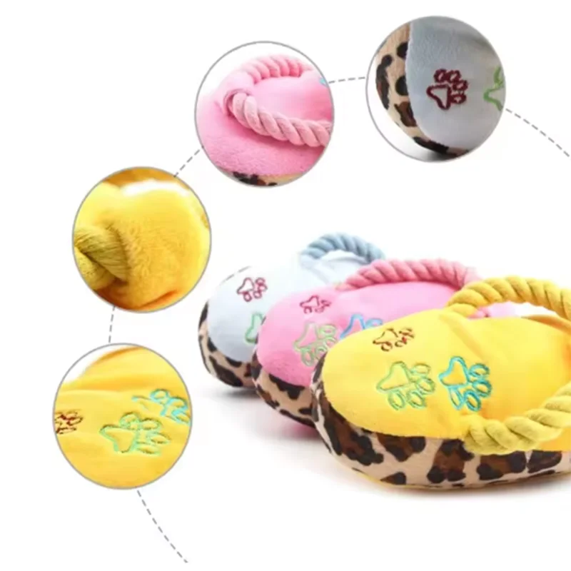 Divertidos juguetes de peluche para perros, zapatillas para morder pollo, forma de zapato, juguetes para perros pequeños y medianos al aire libre - imagen 3