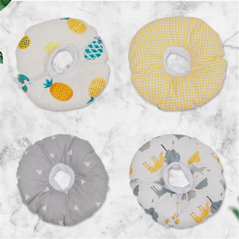 Collar isabelino con diseño de fruta de dibujos animados para mascotas, anillo ajustable de algodón suave para el cuello para perros y gatos, suministros de protección para prevenir mordeduras - imagen 5