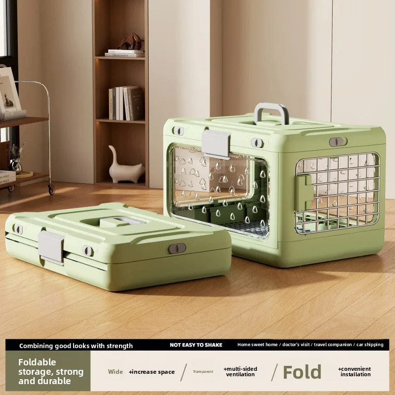 Transportín plegable y transpirable para gatos y perros pequeños