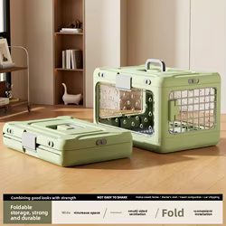Transportín plegable y transpirable para gatos y perros pequeños