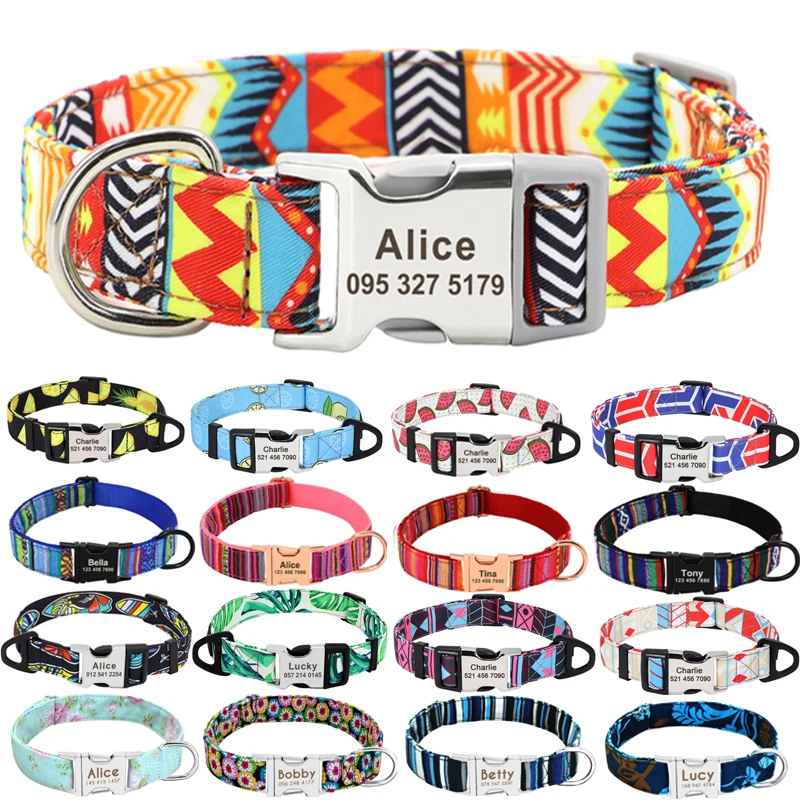 Collar de nailon personalizado para perro, grabado y estampado - imagen 2