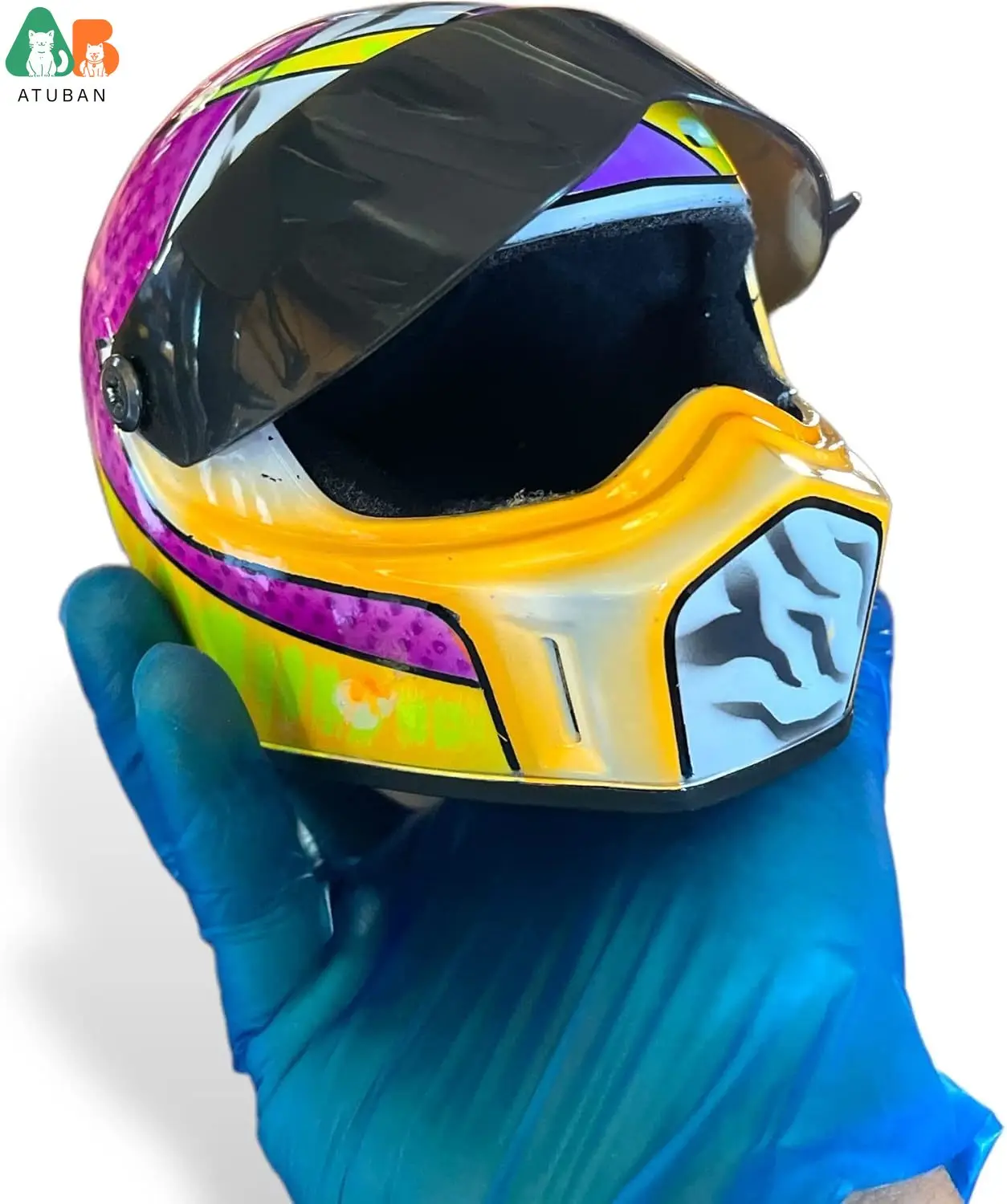 Casco de protección de cabeza de gato para mascotas, protector de cabeza de Mini, casco de motocicleta decorativo, accesorios para fotos de mascotas, DIY - imagen 5