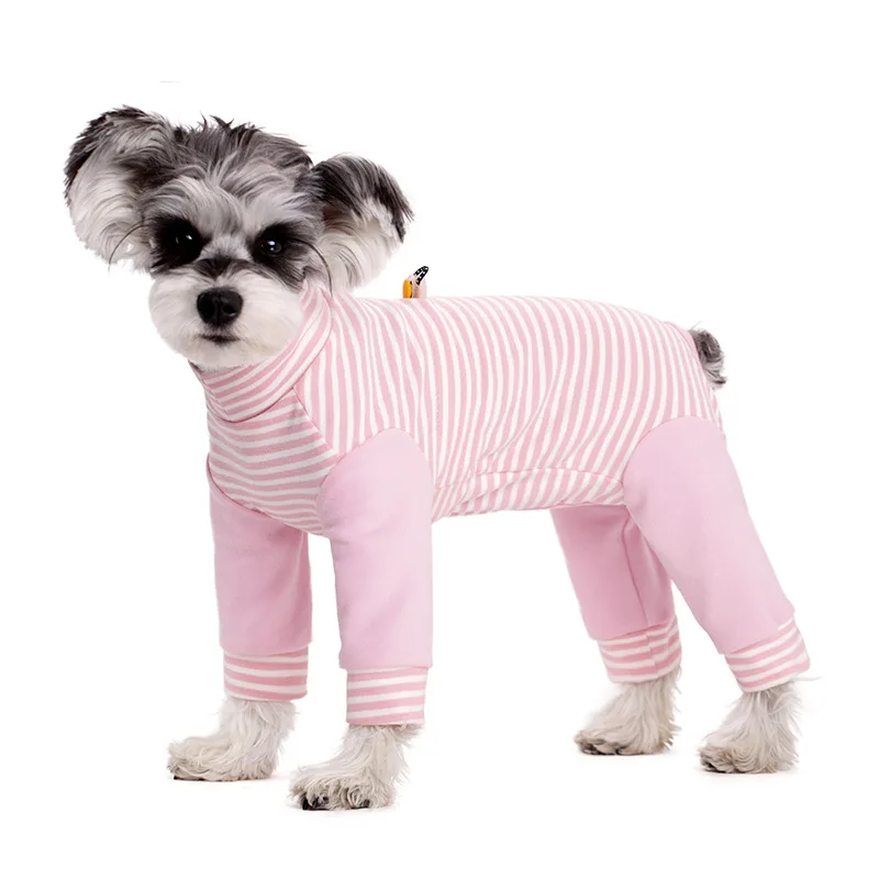 Mono perro invierno a rayas cálido de algodón para cuatro patas - imagen 2