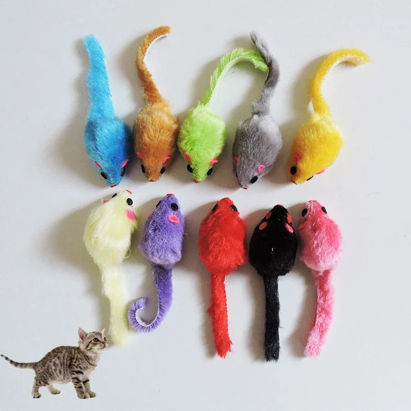 Ratón de peluche para gatos y cachorros – Juguete interactivo suave - imagen 2