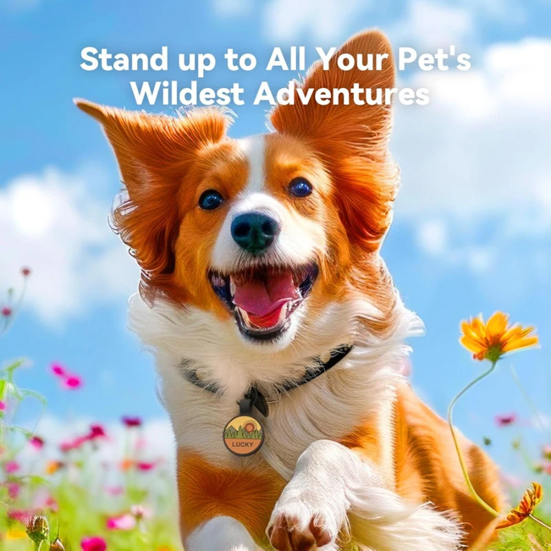 Etiqueta antipérdida para mascotas de forma redonda, Collar para perro y gato, etiqueta de nombre, accesorios personalizados para perros, etiquetas de identificación personalizadas para mascotas, colgante - imagen 4