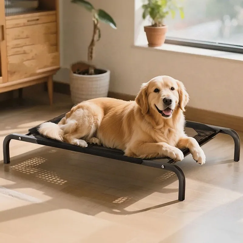 Cama para perros, camas a prueba de humedad para perros grandes, perrera para dormir, cama para perros fuera del suelo, estera de Camping para mascotas, casa para perros transpirable de verano