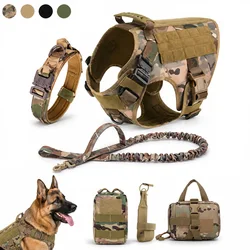Arnés táctico para perro con correa y asa – Entrenamiento al aire libre