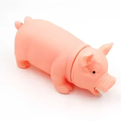 Juguete sonoro de cerdo para perros – Apretar y masticar