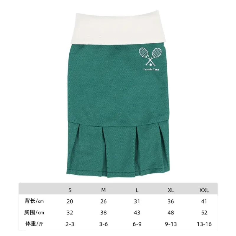Vestido deportivo de tenis para mascotas, ropa sin mangas para perros, vestido de tenis, ropa de verano para mascotas, camiseta sin mangas dulce, vestidos para perros pequeños - imagen 5