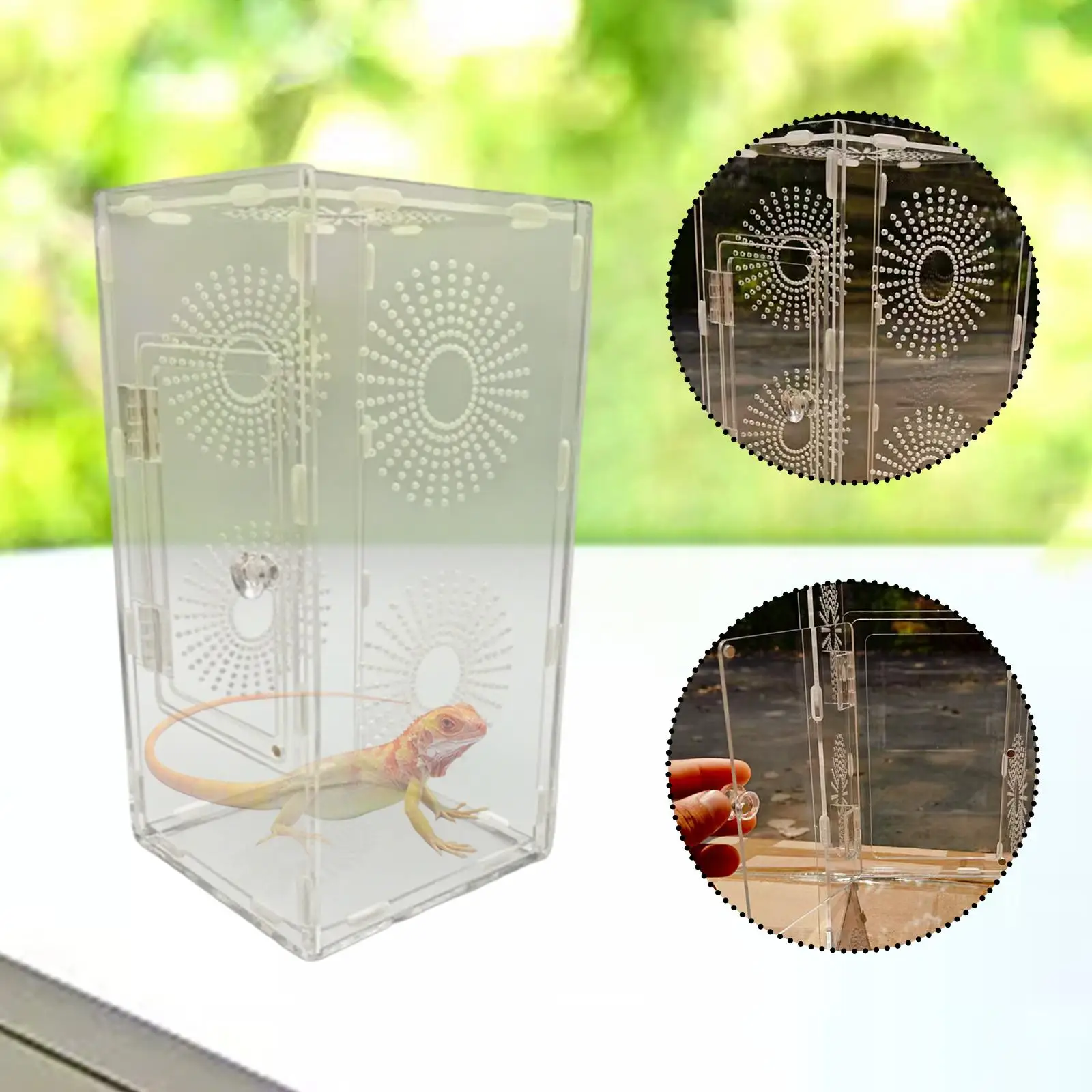 Caja de cría de instalación rápida de terrario de reptiles pequeño acrílico de montaje DIY - imagen 3