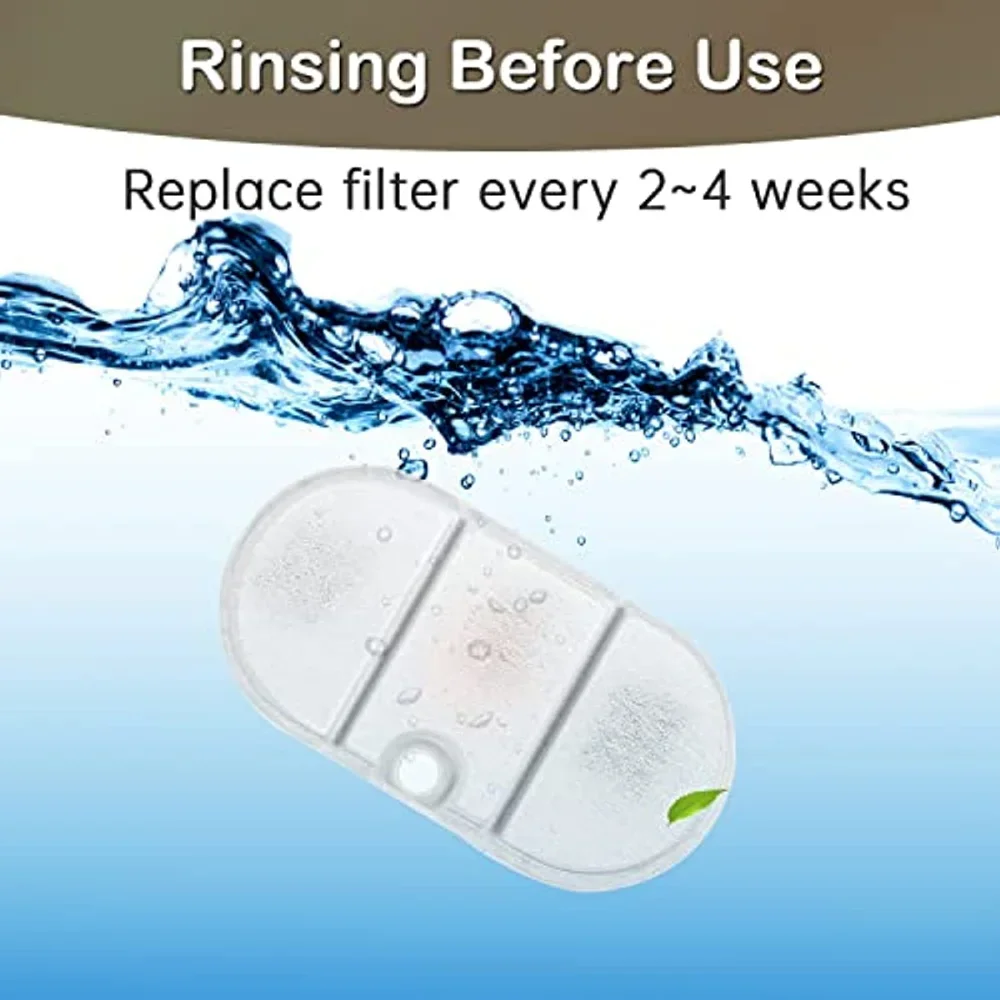 Filtro de repuesto para fuente de agua para gatos, filtros para fuente de agua para mascotas de 2,1 L, contiene 8 filtros para fuente de gato y 8 esponjas - imagen 5