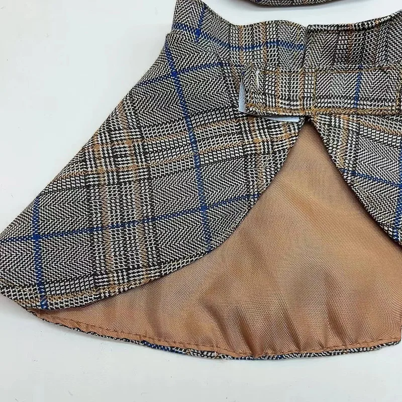 Capa de transformación de detectives para mascotas, conjunto de sombrero, gato, perro, a cuadros, vestido de Halloween, capa divertida, abrigo, ropa para cachorros pequeños - imagen 4