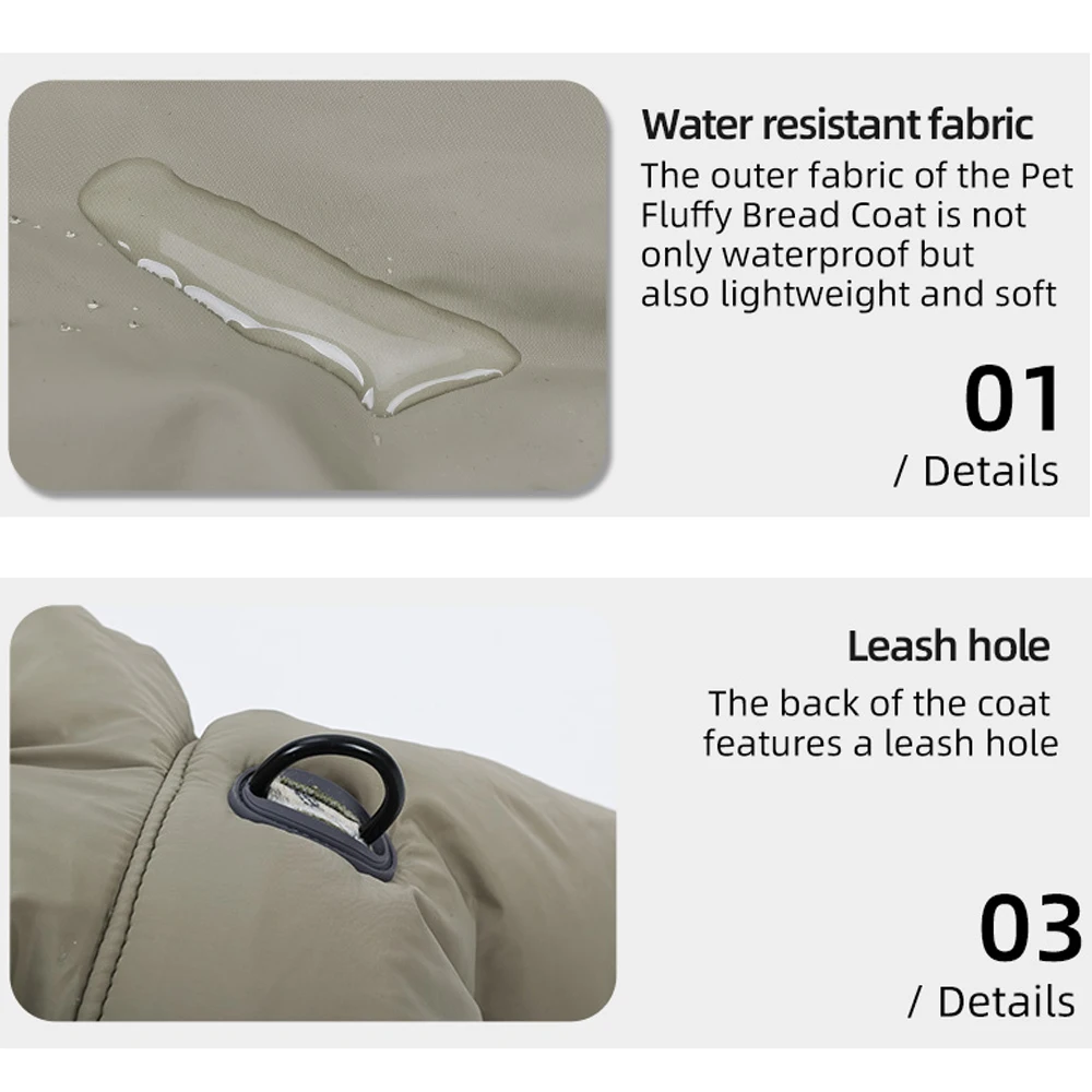 Ropa de invierno para perros, abrigo hinchado suave muy cálido para perros pequeños, medianos y grandes, cortavientos, chaqueta impermeable para mascotas para Bulldogs Yorkshire - imagen 4