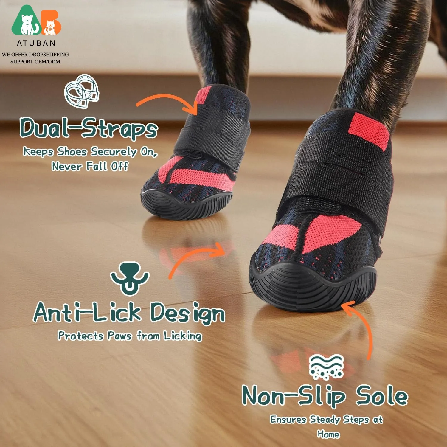 Botas antideslizantes para perro verano – Protectores de patas goma - imagen 4