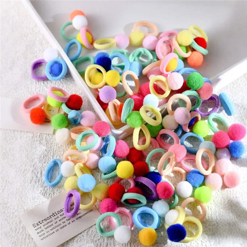 20 piezas bandas elásticas para el cabello para mascotas, banda de goma con bola de felpa para niñas, lazos para el cabello para perros y gatos, accesorios para el cabello, productos para el cuidado de mascotas - imagen 3