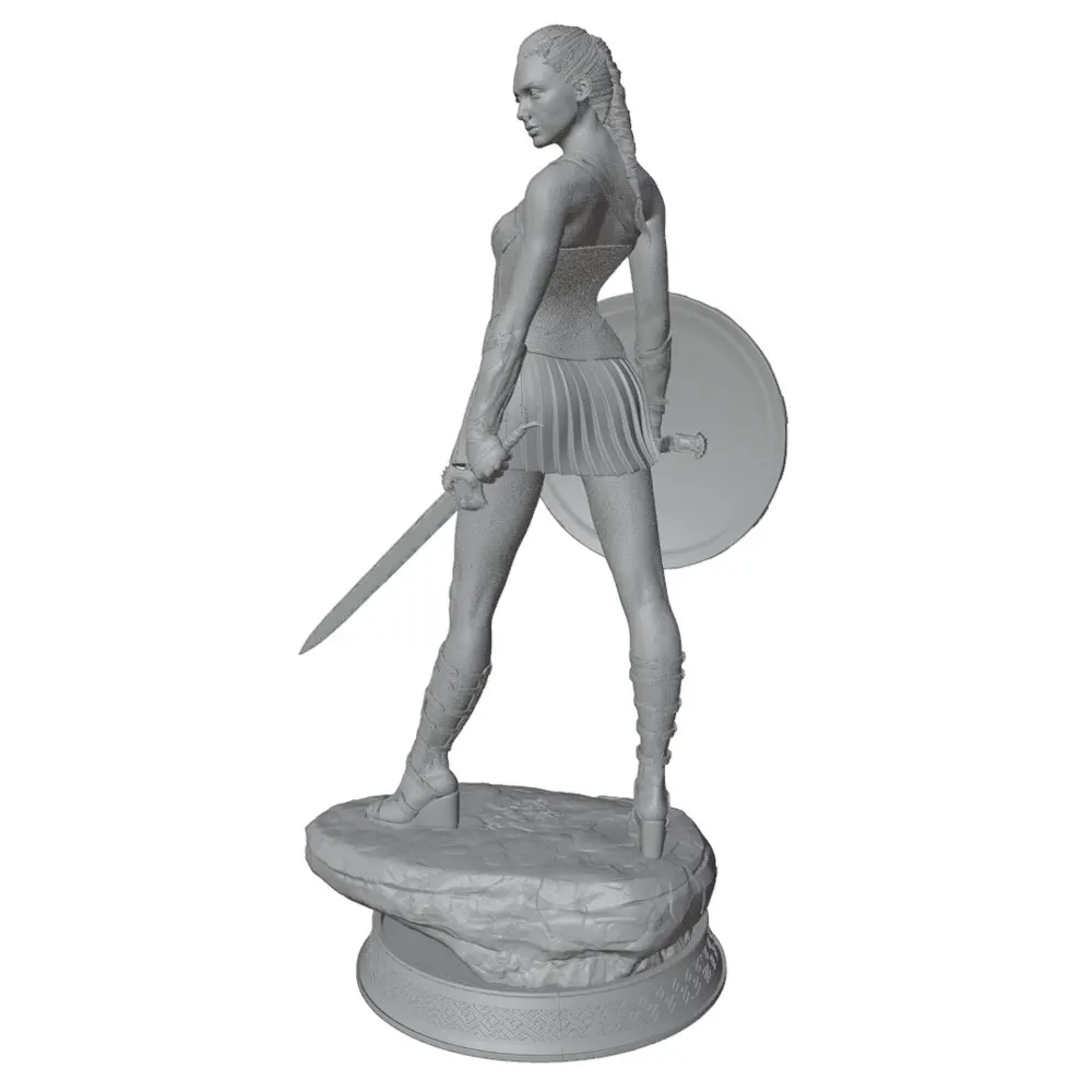 Miniaturas de resina 1/24: guerrera femenina sin montar ni pintar - imagen 2