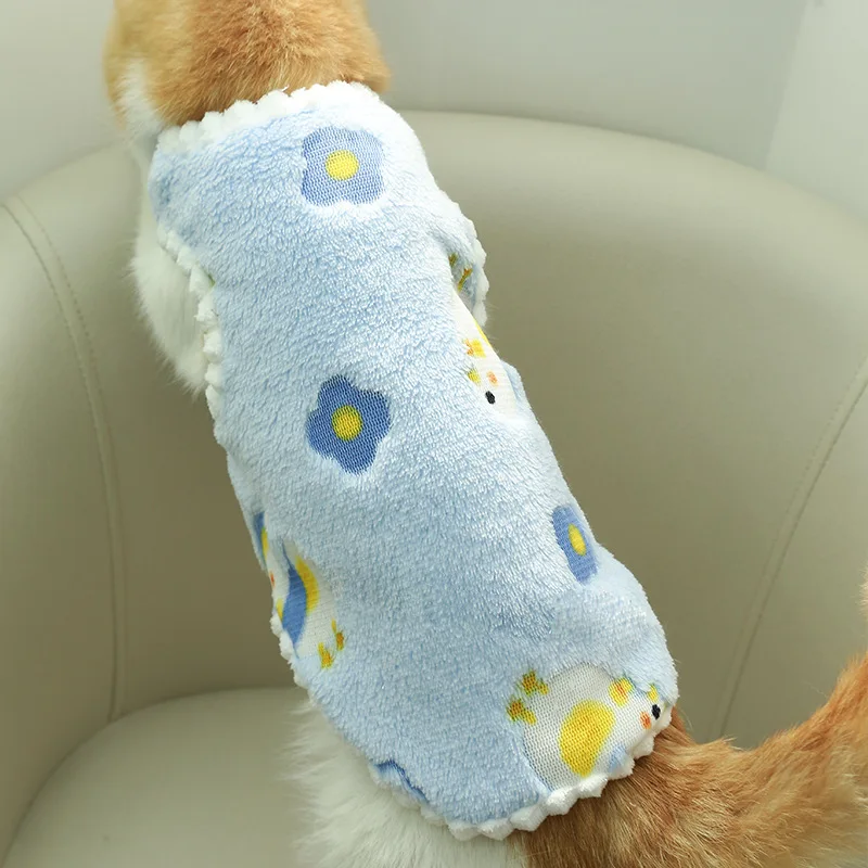 Ropa cálida de invierno para gatos, chaleco con estampado bonito para cachorros, ropa suave de felpa para mascotas, disfraz para perros pequeños y gatitos, accesorios para gatos - imagen 3