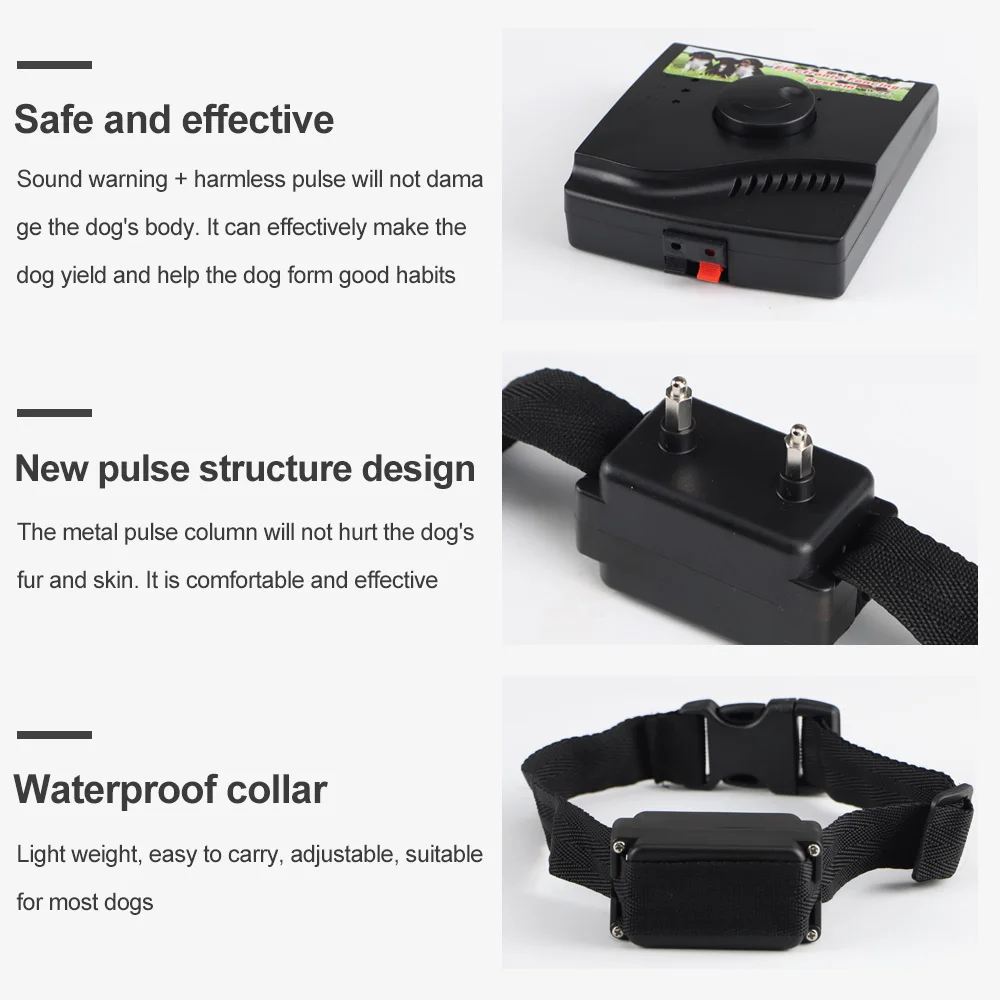 W-227-Cerca electrónica para perros, Collar de entrenamiento para perros, receptores recargables, sistema de contención para mascotas, suministros para perros - imagen 3