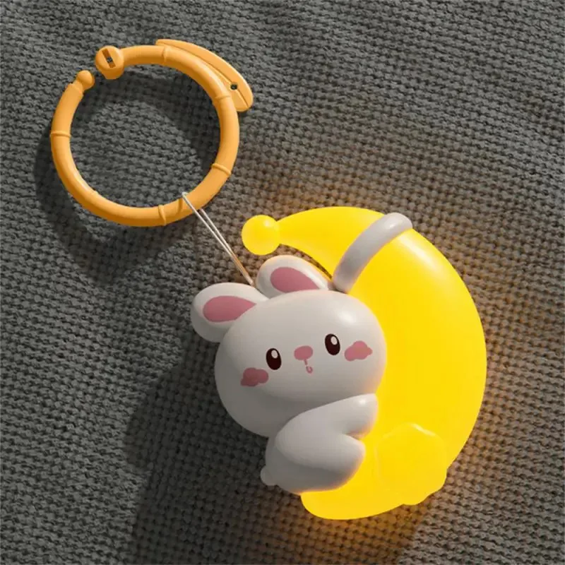 Luz nocturna para mascotas, conejo y Luna, brillo suave, recargable por USB, lámpara calmante colgante para jaula para perros y gatos, compañero de sueño seguro, 1 ud. - imagen 2