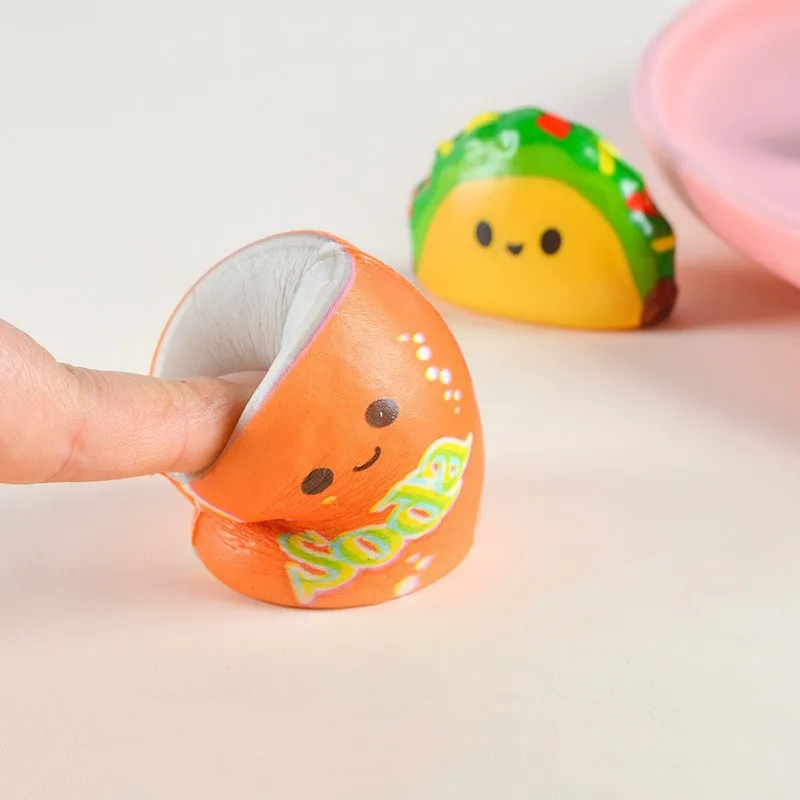 Juguetes de comida de peluche para mascotas: lindas formas de hamburguesas/patatas fritas, masticar para perros/gatos, divertidos juguetes interactivos para mascotas, regalos ideales para mascotas - imagen 4