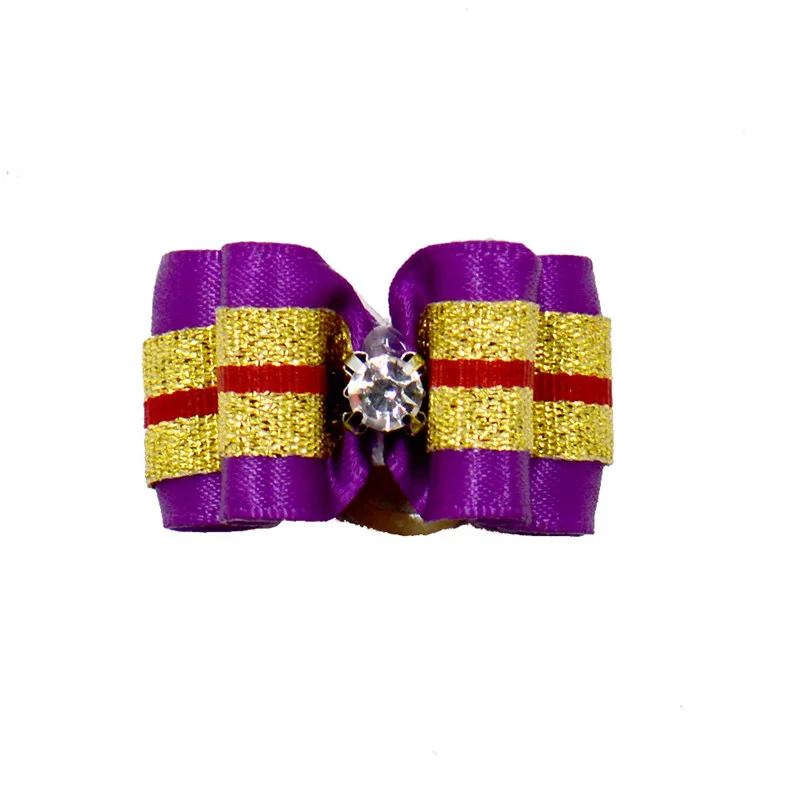 20/50/100 Uds. Accesorios para el cabello con lazos para perros, tocado con lazo de diamante, lazos coloridos para el cuidado de cachorros con bandas de goma, sombreros para gatos - imagen 4