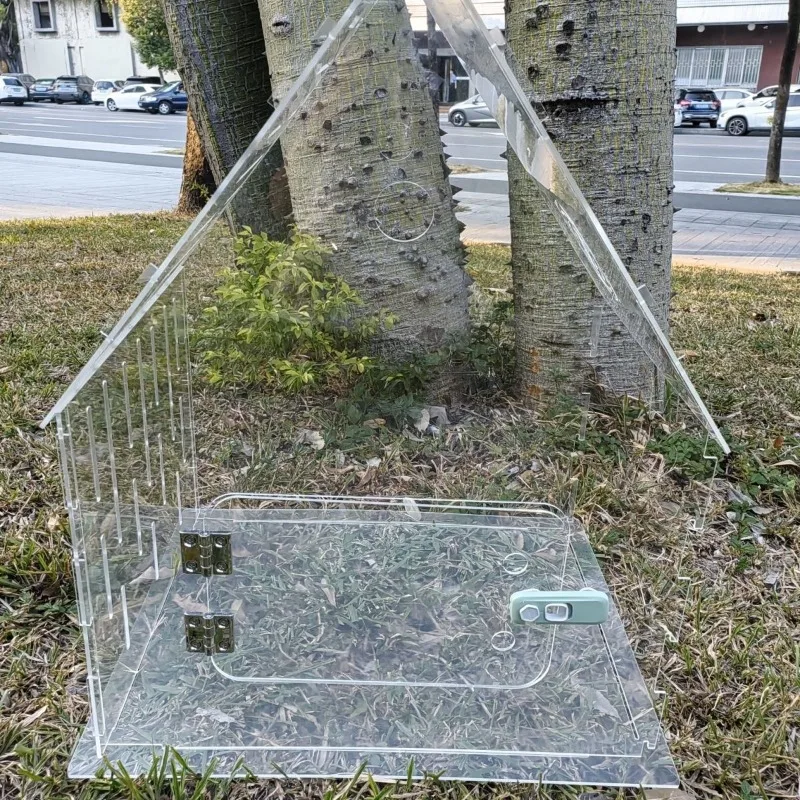 Jaula acrílica para gatos, vitrina transparente para interiores y exteriores, transpirable, impermeable, transportadores profesionales, accesorios para productos para mascotas - imagen 4