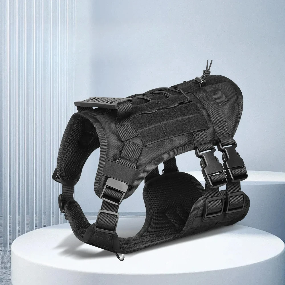 Correa táctica para el pecho para perros grandes, arnés retráctil para perros grandes, Collar para perros, ropa táctica Pitbull, pecho para accesorios para perros - imagen 4
