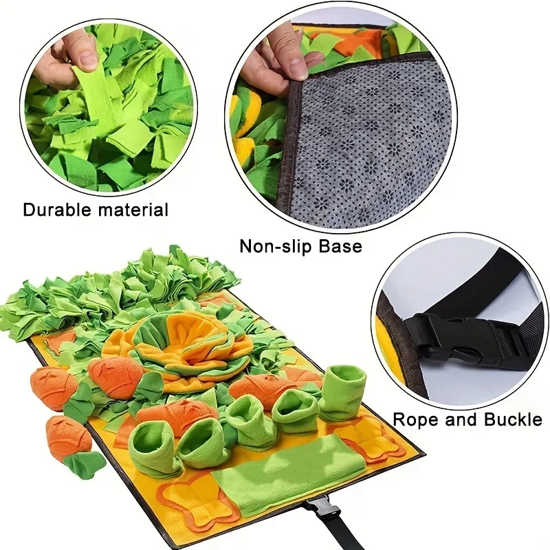 Estera para perros y gatos, estera de alimentación para la nariz, rompecabezas interactivo para mascotas, juguetes que fomenta las habilidades naturales de forrajeo para entrenamiento - imagen 5
