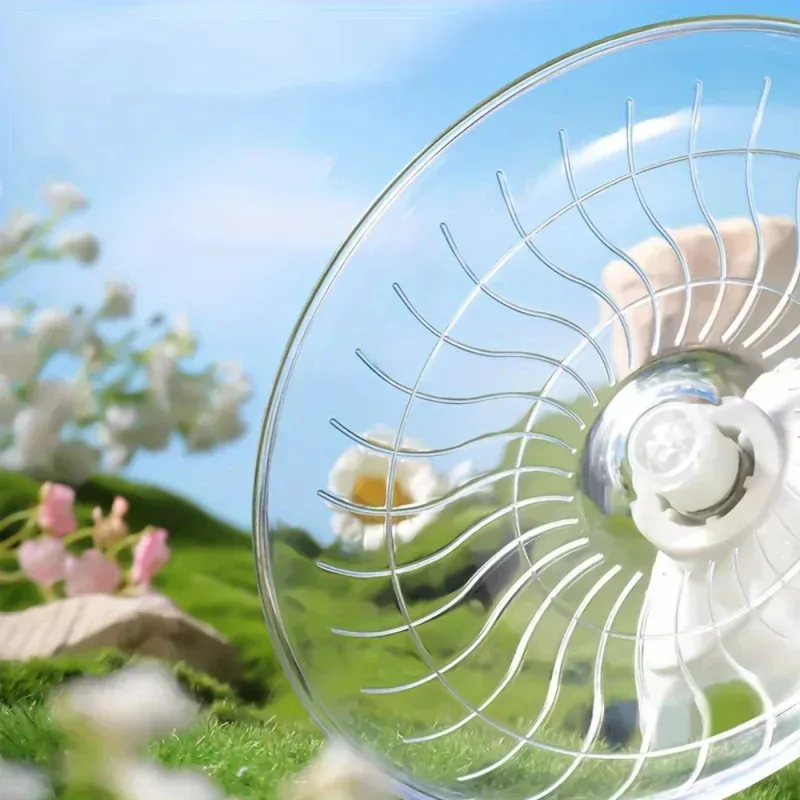 Disco para correr para hámster, juguete deportivo para correr, silencioso, transparente, rueda giratoria para correr para mascotas, juguetes para mascotas, suministros para jaulas para hámster - imagen 4