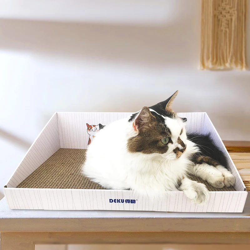 Caja rascadora de cartón para gatos, tablero rascador de alta calidad, cama para gatitos, rascador para gatos - imagen 2