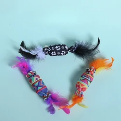 Juguete de pluma caramelo para gatos con campana