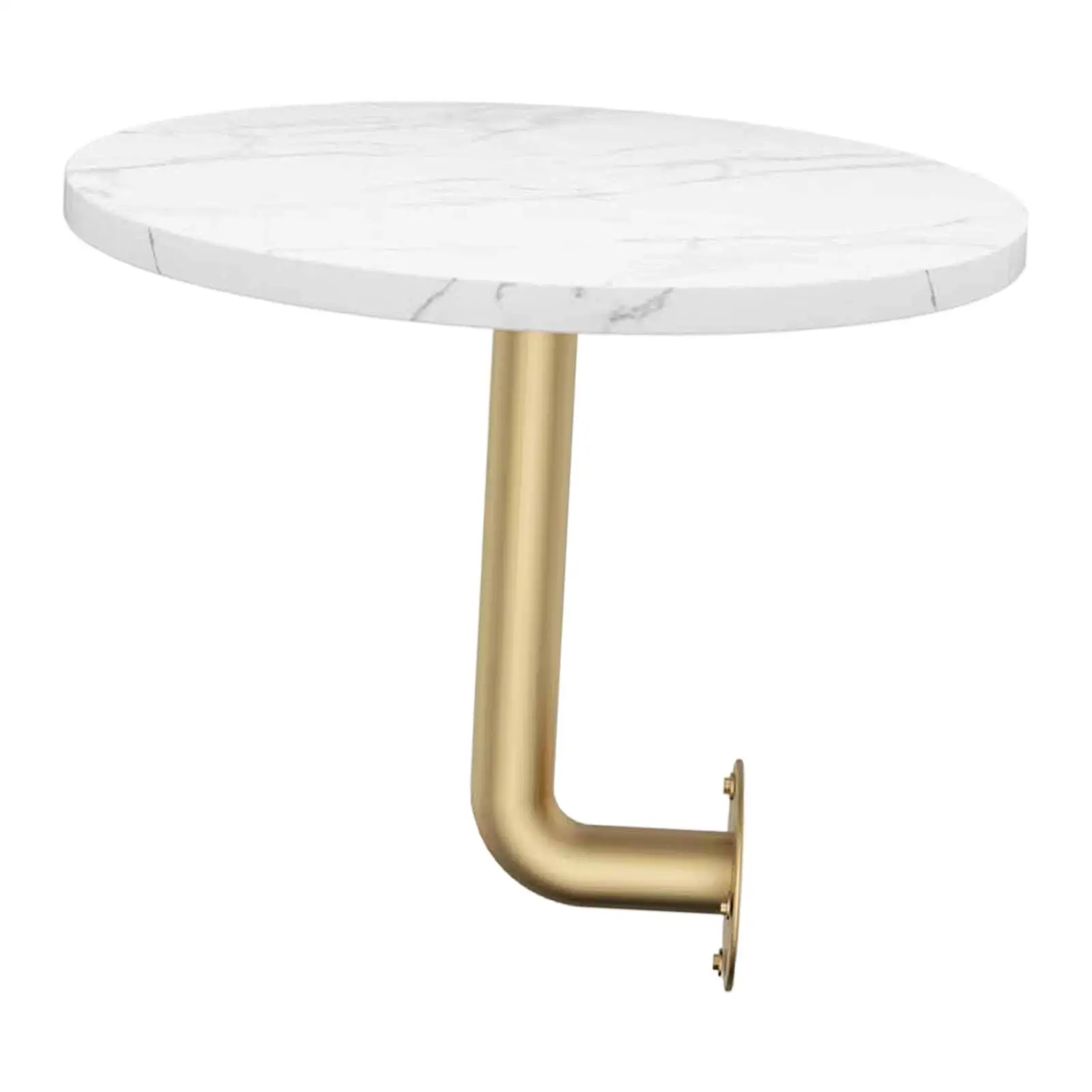 Mesa auxiliar redonda montada en la pared, mesita de noche nórdica sencilla, mesa auxiliar con Base de hierro para cócteles, sala de estudio, dormitorio, oficina - imagen 4