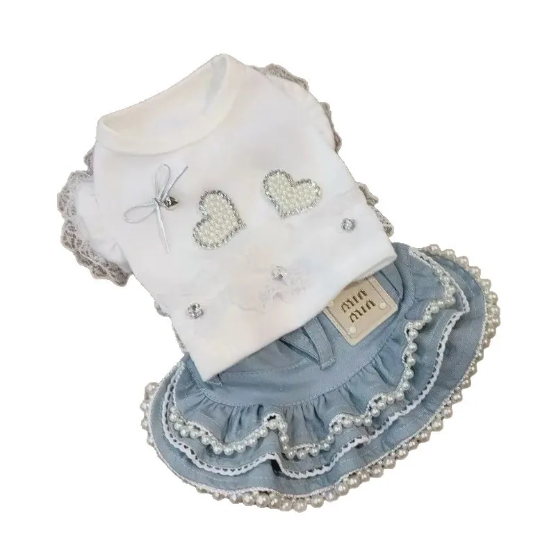 Vestido princesa encaje fino para gatos, perros pequeños y cachorros - imagen 2
