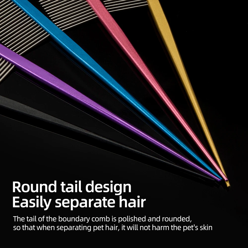 Peine de cola puntiaguda para mascotas, peine de límite de peinado, pinza para el cabello Malzis, trenza shazzar de York, recogida de cabello y anudado, peine de belleza para cara - imagen 4