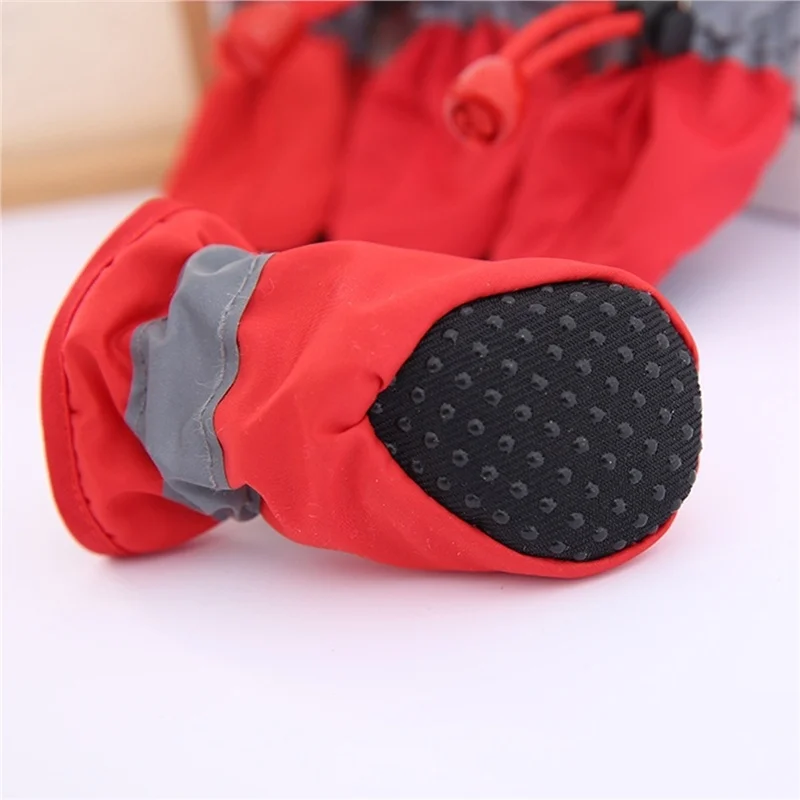 Zapatos antideslizantes impermeables para perros, calzado para caminar, calcetines y botas a la moda, 4 unidades - imagen 4