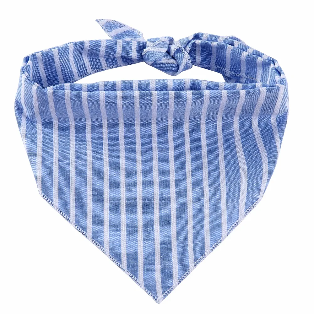 Pañuelo de algodón a rayas azul y blanco para perros y gatos - imagen 5