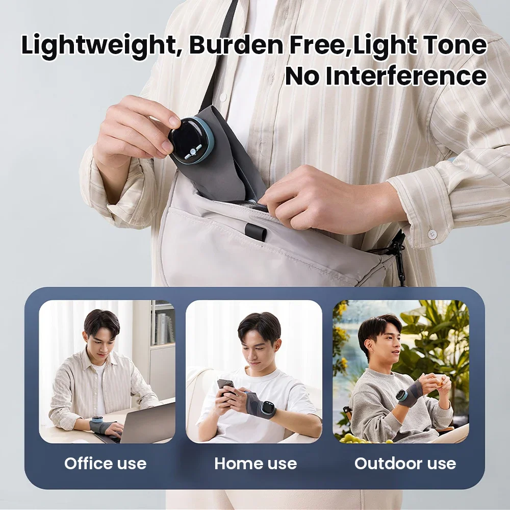 Protector de muñeca EMS, correa de muñeca con calefacción inteligente, masajeador de mano, 5 modos, 9 niveles, soporte de compresión de muñeca para el hogar y la Oficina - imagen 4