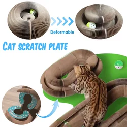 Rascador para gatos mágico con bola de campana y túnel