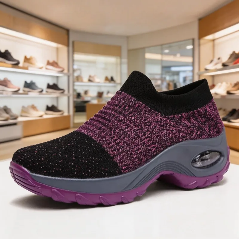 Zapatillas voluminosas de plataforma para mujer – Verano tejido