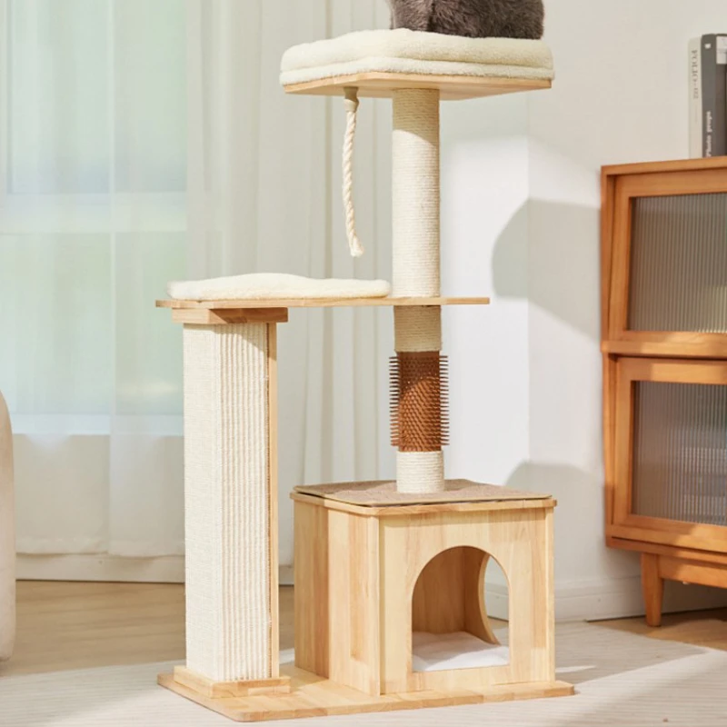 Casa para gatos de interior con rascador, árboles, torres para gatos grandes, juguete alto, hamacas múltiples, herramienta raspadora de parque, portador de silicona - imagen 4