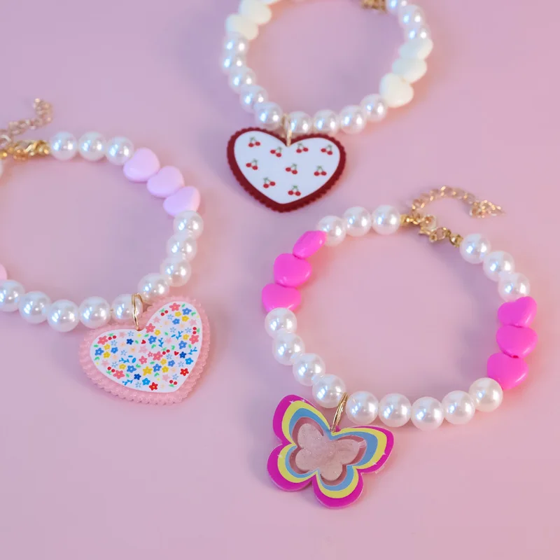Collar de perlas para mascotas gagyive