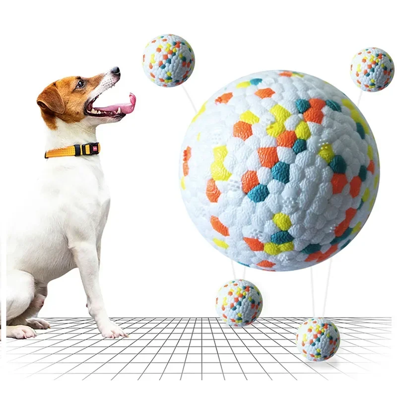 1 unidad de juguete para mascotas, pelota de juguete sólida para perros, juguete interactivo para perros, bola ligera para masticar, bola de goma para morder de alta elasticidad - imagen 3