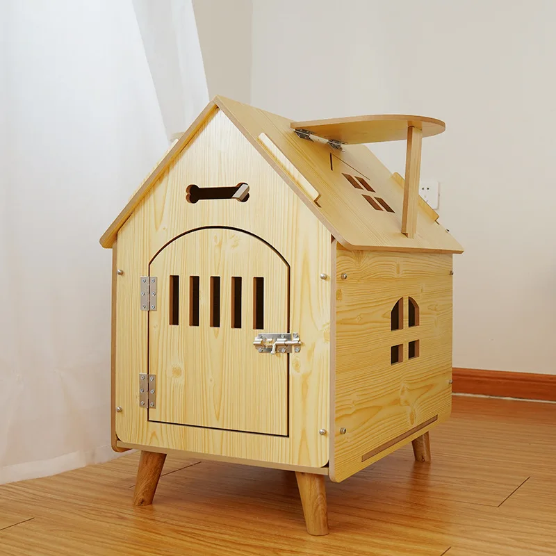Casa interior para perros, puerta de cama, perrera pequeña y mediana para perros y gatos, cómoda casa para cachorros al aire libre, interior con rejillas de ventilación, suministros para jaulas para mascotas - imagen 2