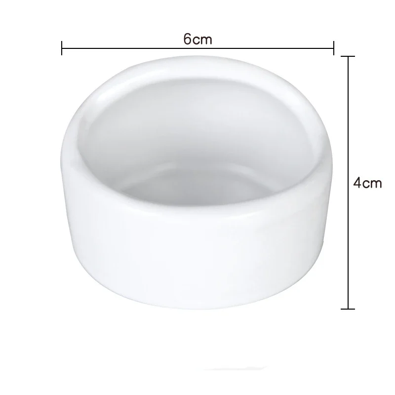 Cuenco para hámster, plato de comida, cuenco de cerámica para animales pequeños, previene golpes, salpicaduras de alimentos, jerbil, Chinchilla, rata, hurón, erizo - imagen 2